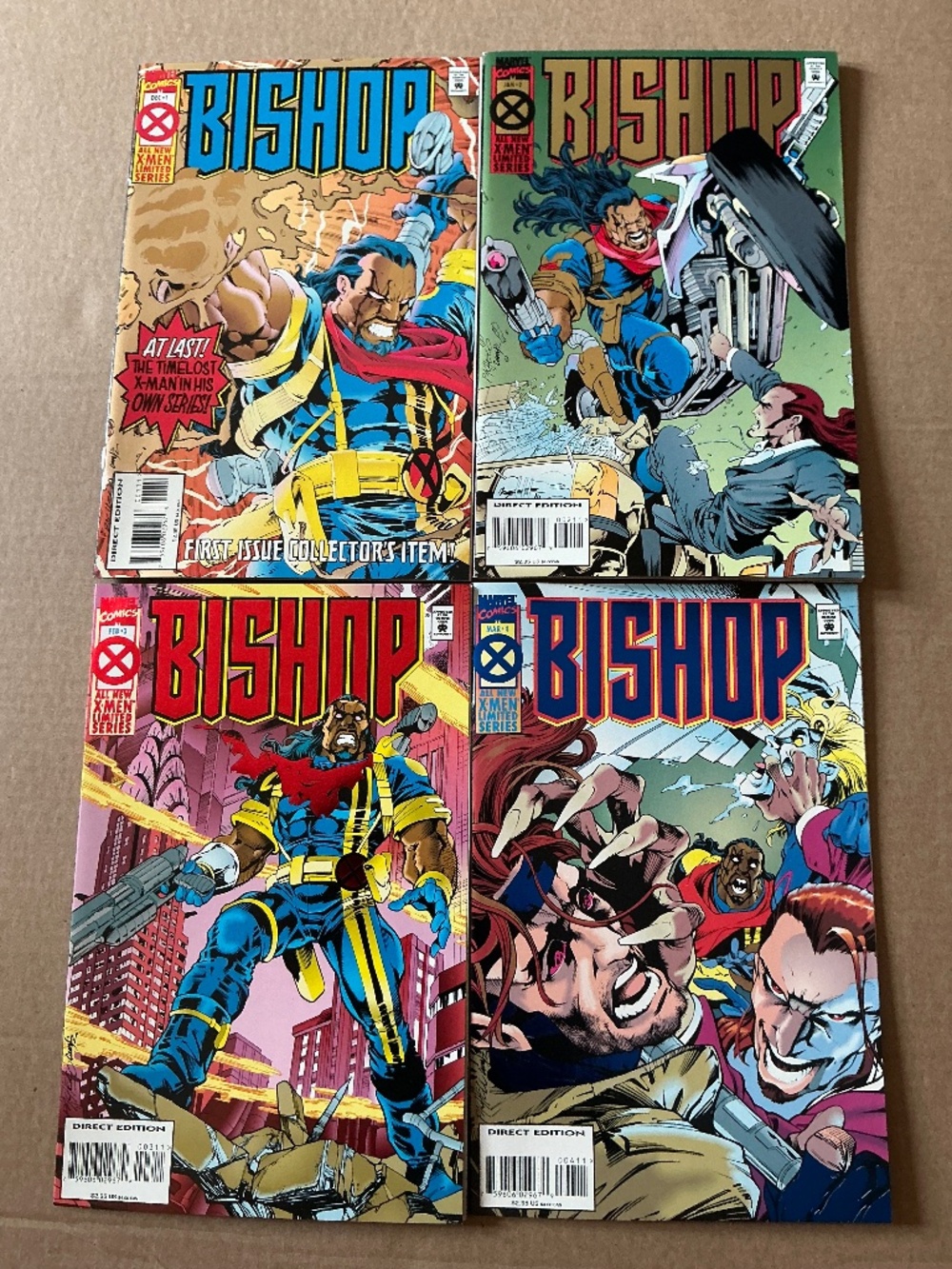 Marvel Comics Bishop Complete Set #1-4 1994 X-Men Limited Series Foil